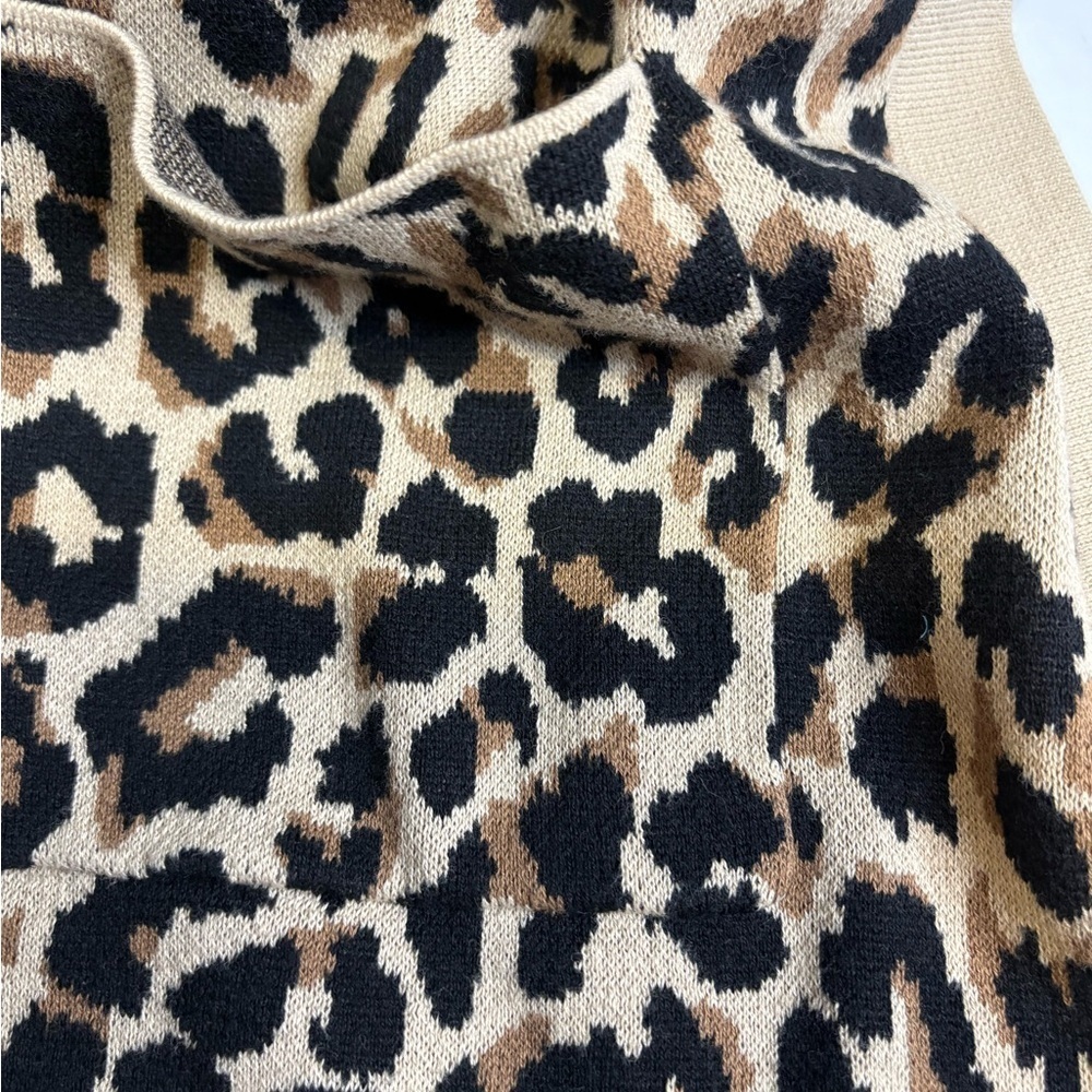 J Crew Leopard Print Cardigan Oversized XS - Picture 7 of 7
